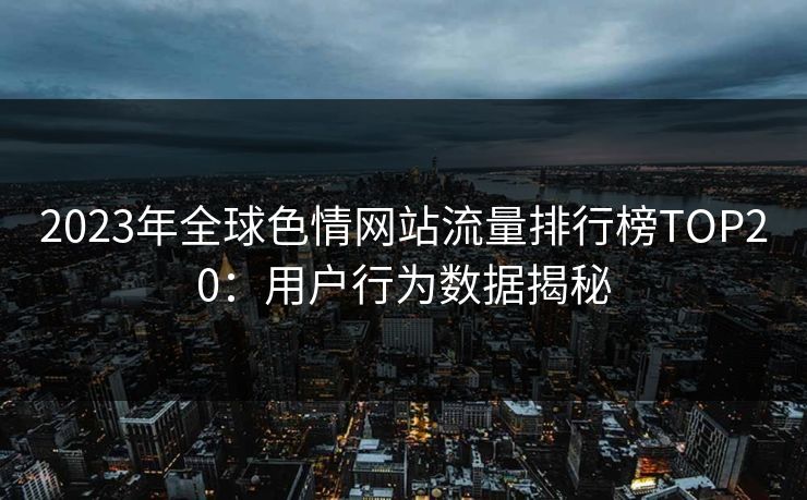 2023年全球色情网站流量排行榜TOP20:用户行为数据揭秘