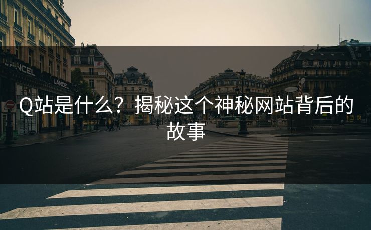 Q站是什么?揭秘这个神秘网站背后的故事