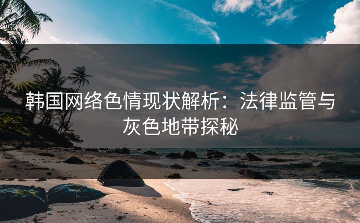 韩国网络色情现状解析:法律监管与灰色地带探秘